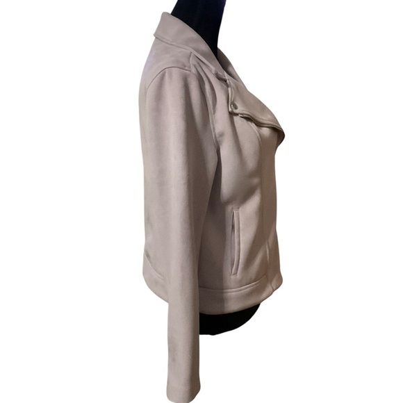 Old Navy Women's Light Purple Faux Suede Moto Jacket Medium - Picture 2 of 7